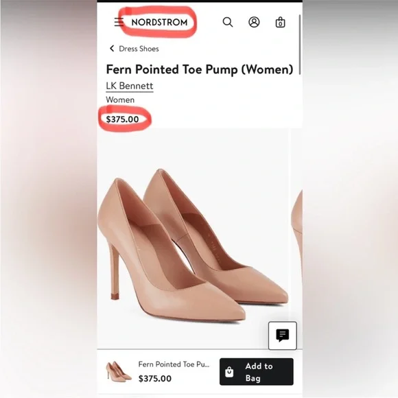 Elegant L.K. Bennet Nude Leather Pumps/Heels Size 8 - Picture 13 of 14